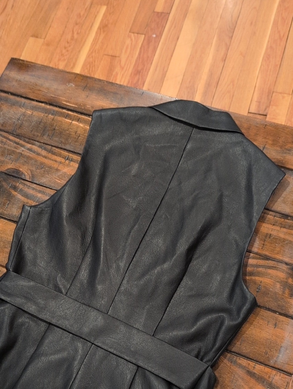 BCBG MaxAzria Draped Faux Leather Vest - Picture 9 of 10